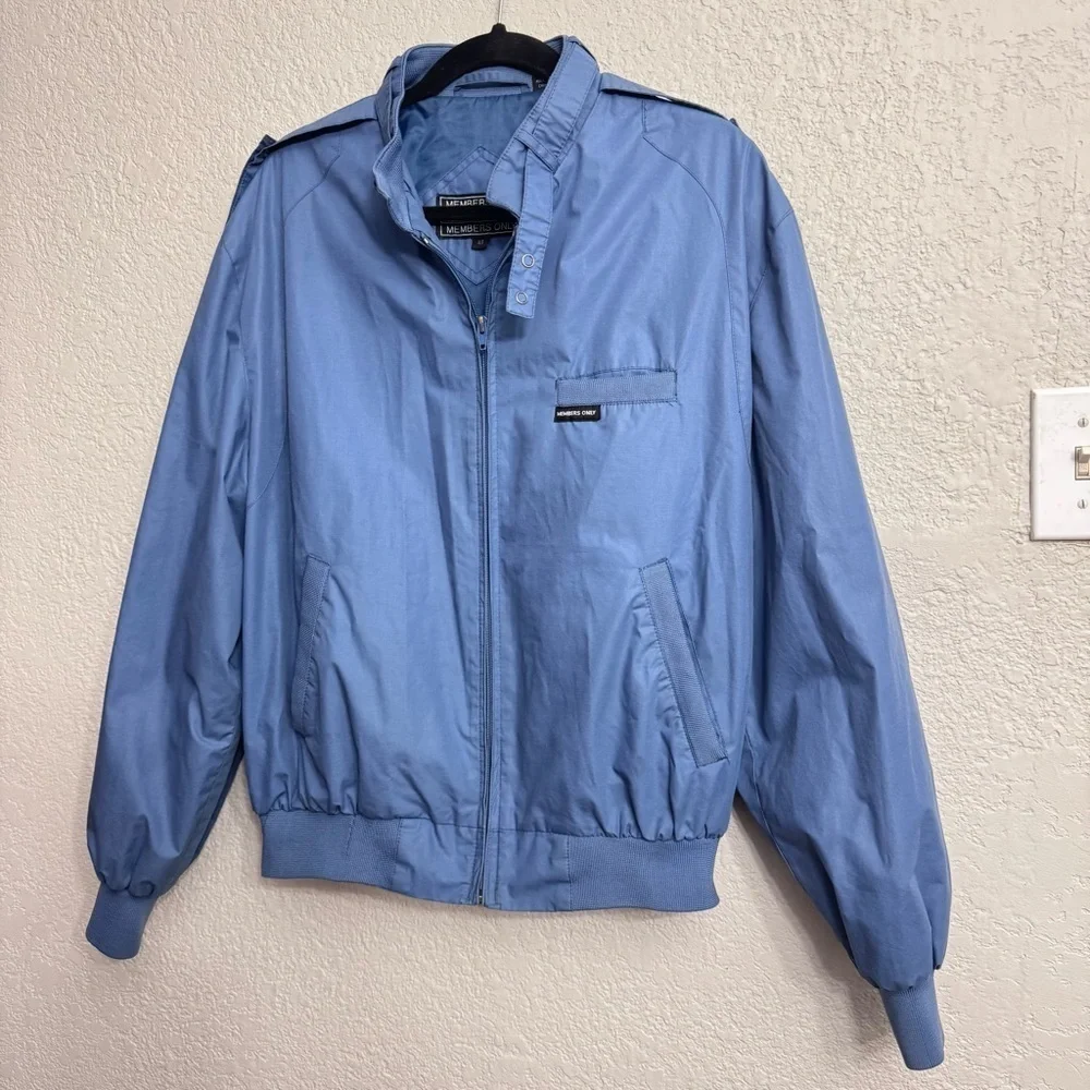 Men's Members Only Blue Jacket - Size 42 - Picture 2 of 6
